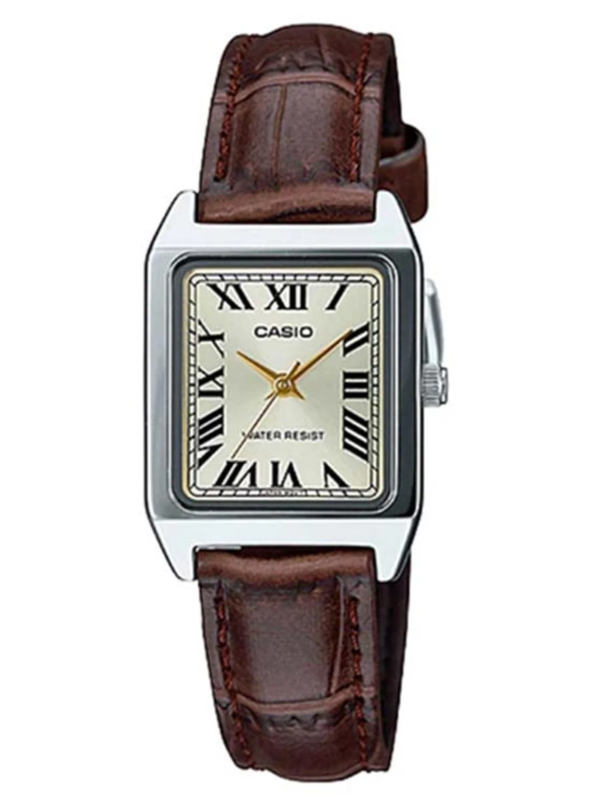 Premium Leather Analog Wrist Watch for Women (Brown, 22 mm) f122m