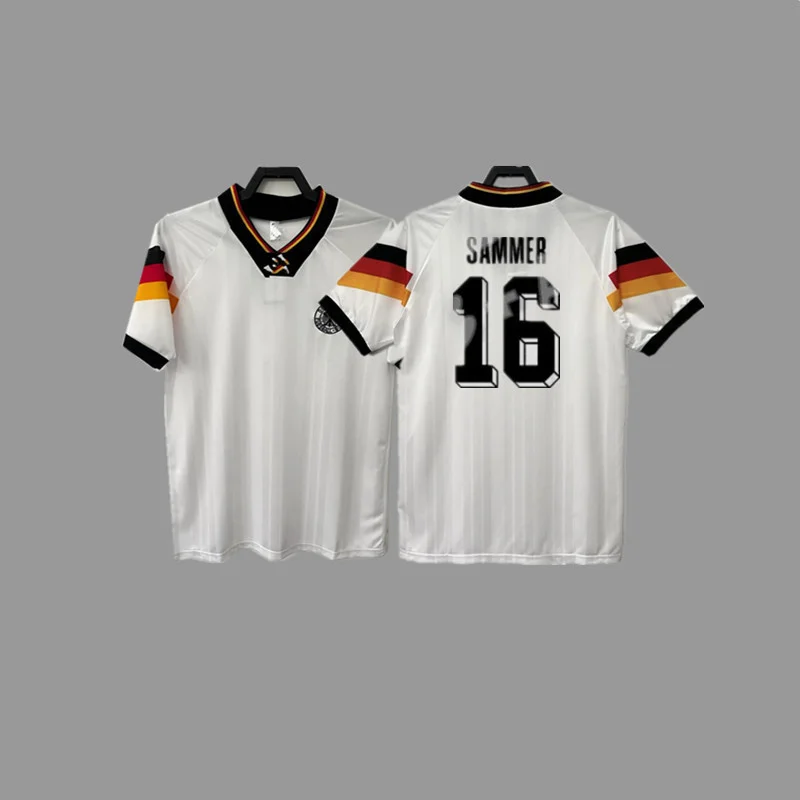 Vintage Football Jersey Germany National Team Retro Soccer Shirt (Adult, Large) i81be