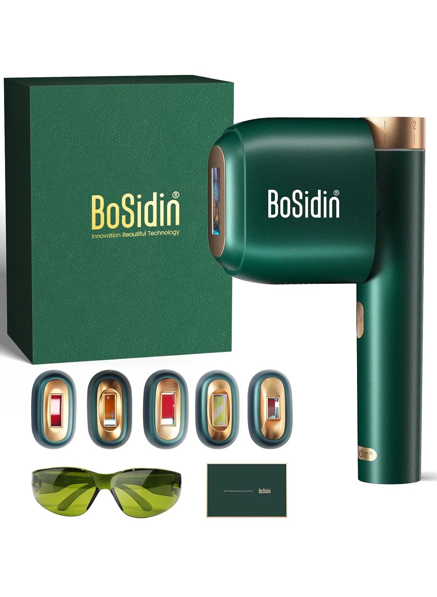 Professional IPL Hair Removal Device (Green, 1 Unit) - Full Body Use for Men and Women ca009