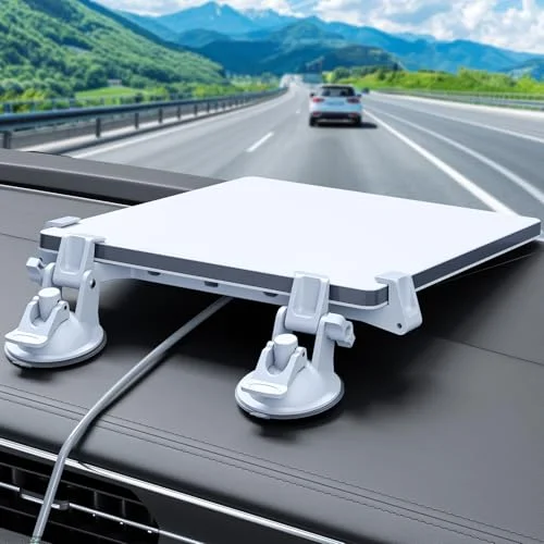 Premium Satellite Internet Terminal Suction Mount for Dashboard and Windshield (Universal Fit, Black) mspiq