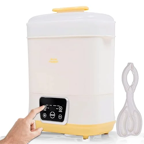 Goodscious 6-in-1 Electric Sterilizer and Dryer Premium Baby Care Station for Feeding Accessories and Food Warming (White, 1 Unit) l2abk