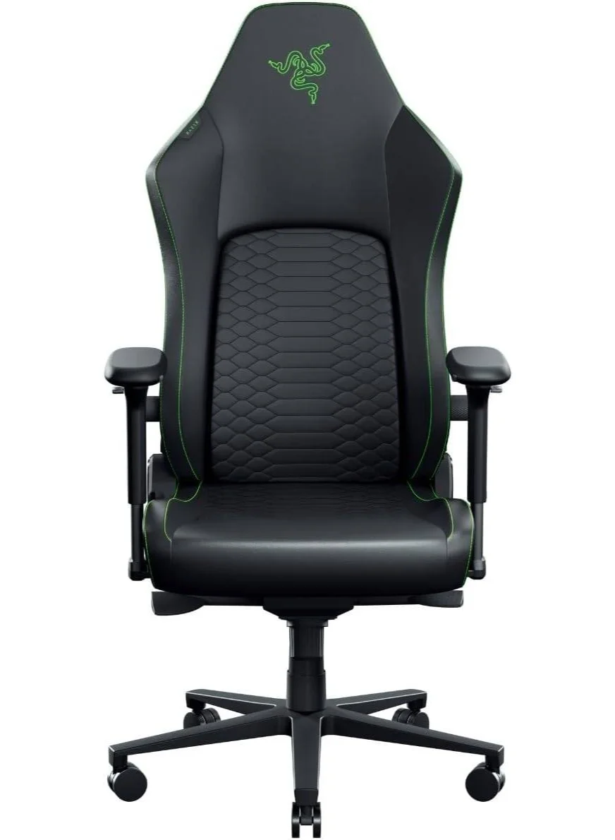 Premium Ergonomic Gaming Chair with 360¡ã Adjustable Lumbar Support and 4D Armrests (Black and Green, 136kg Capacity) o08ll