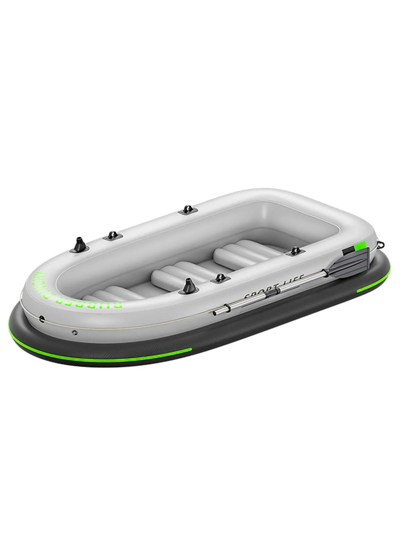 LIMOS Inflatable Boat for 4 People with Portable Electric Pump and Aluminium Oars (4-Person Capacity) phlhy