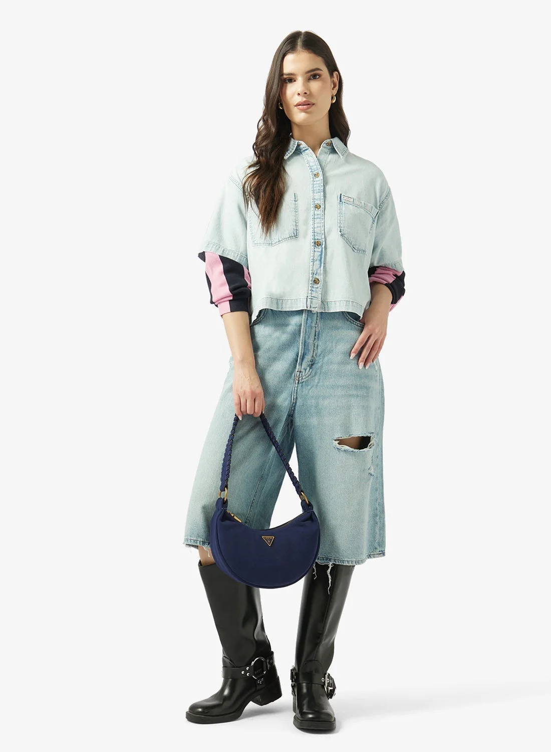 Premium Boxy Short Sleeve Shirt Casual Everyday Wear For Women dy0qk