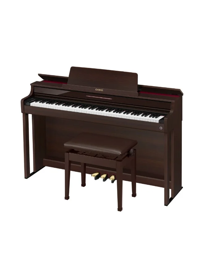 Premium Console Digital Piano with Weighted Keys and Authentic Acoustic Sound (Brown) 3ihsa