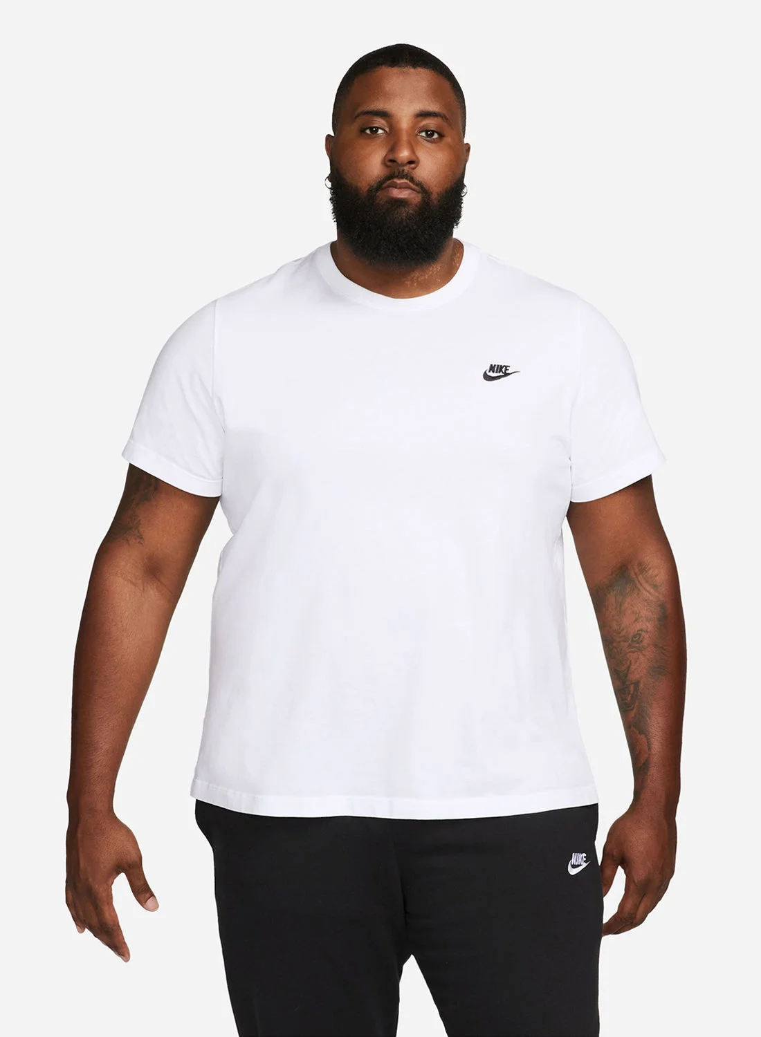 Athletic Club Crew Neck T-Shirt Premium Cotton Casual Tee for Men (Black, Large) ws8x5