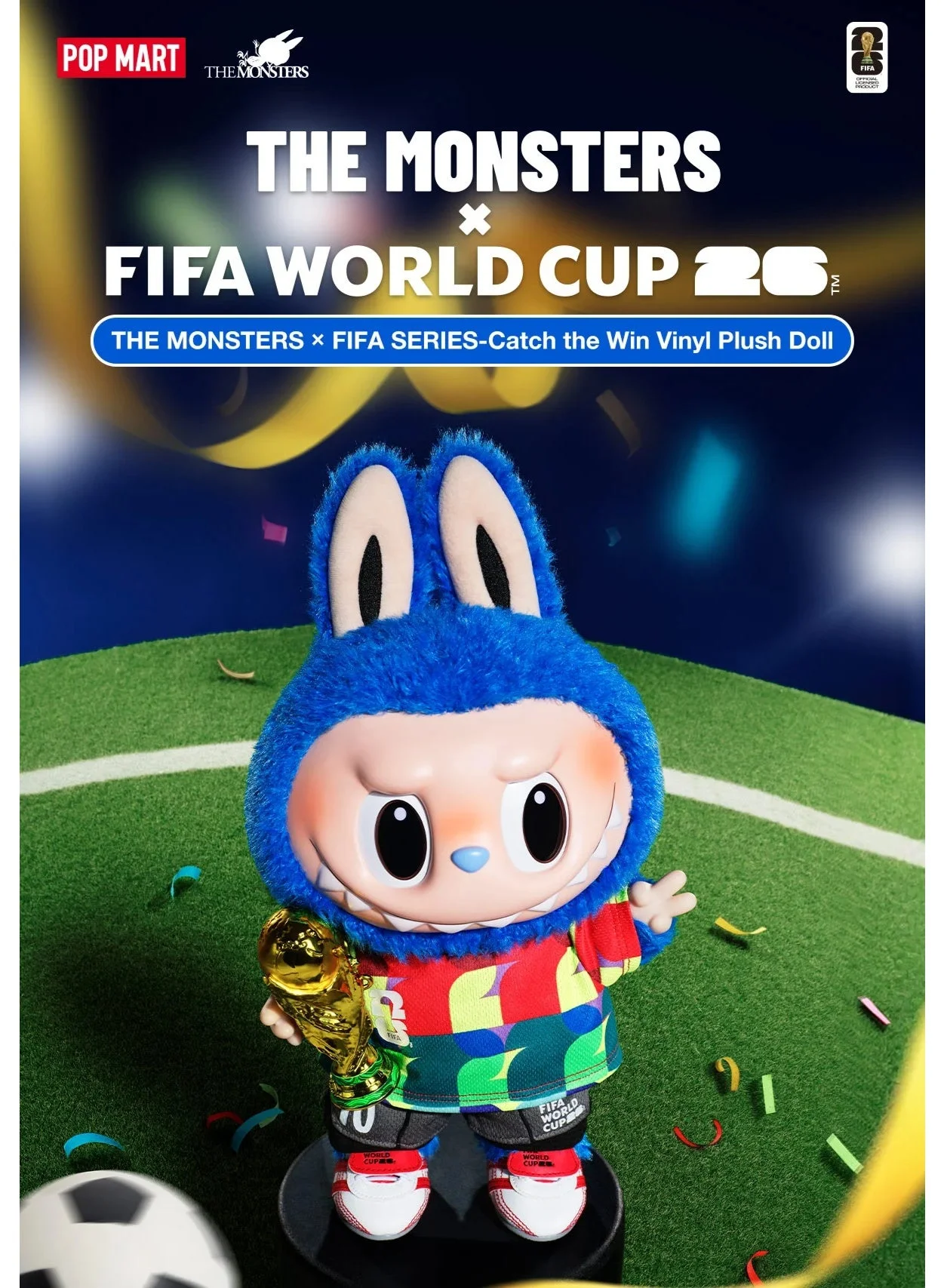 POP MART The Monsters FIFA World Cup 2026 Plush Doll (Limited Edition, 38cm) sjdcb
