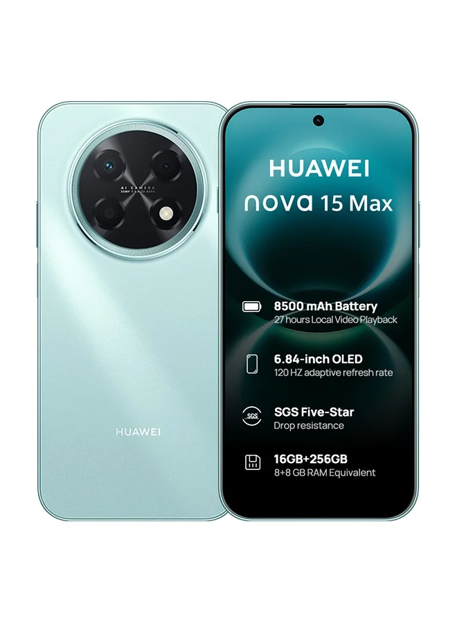 Smart Nova 15 Max Dual SIM Smartphone (Lake Cyan, 8GB RAM + 256GB, 6.84 inch Display, 8500 mAh Battery) 63lnd