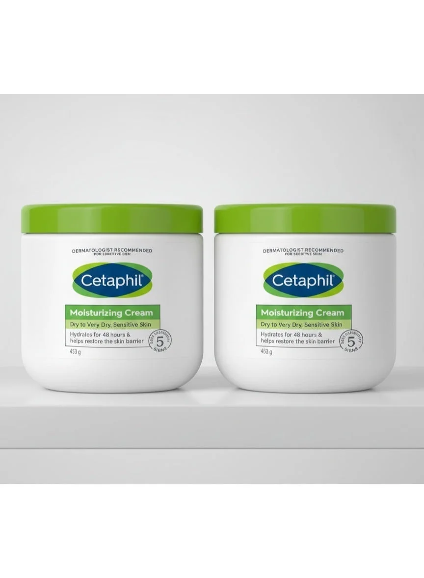 Premium Moisturizing Cream for Dry to Sensitive Skin (Face and Body, Unscented, 906g Pack of 2) flbqz