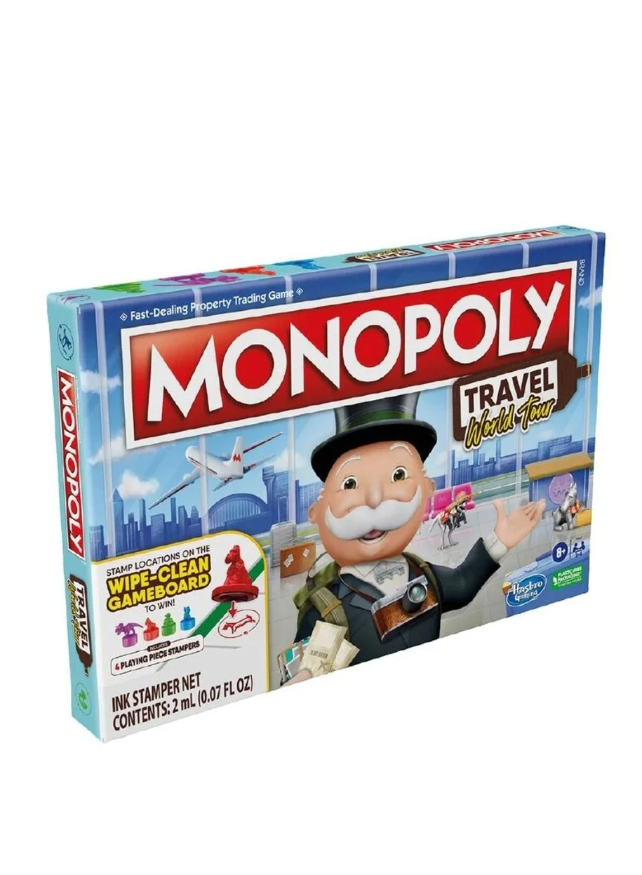 World Tour Travel Board Game Educational Strategy Activity Set for Families (Compact Size) k07td