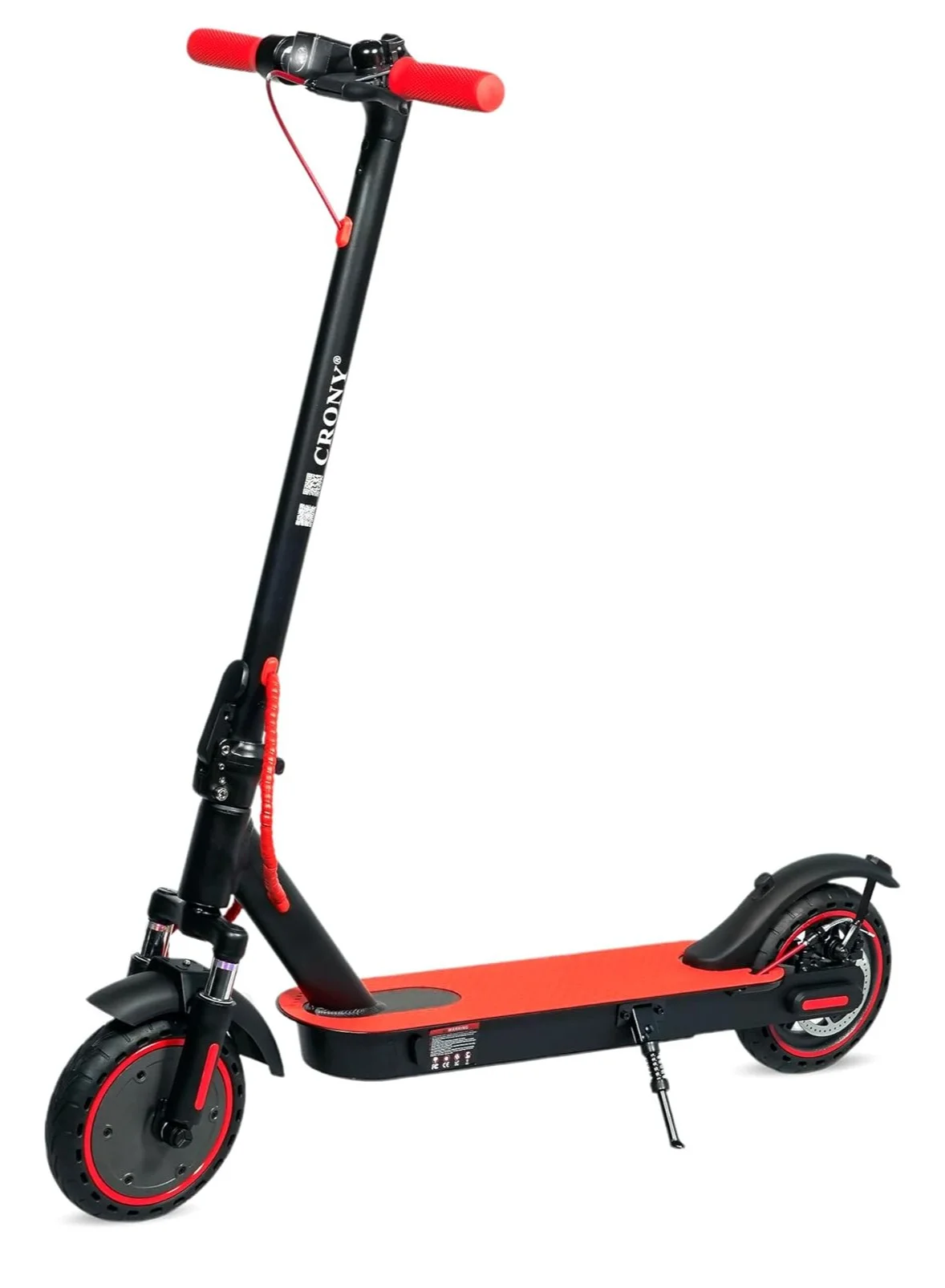 Crony Electric Scooter Foldable Commuter E-Scooter with Front Suspension and LED Headlamp (Red, 250W) w7d6r