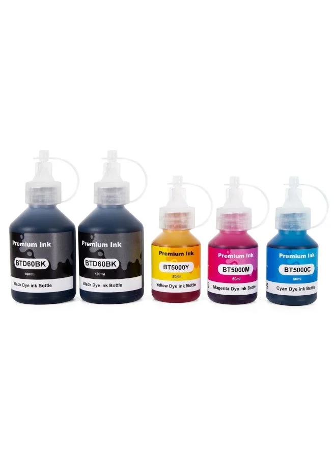 Nexnova Premium Ink Refill Set for Inkjet Printers (5-Pack, 2BK/C/M/Y) 81k7p