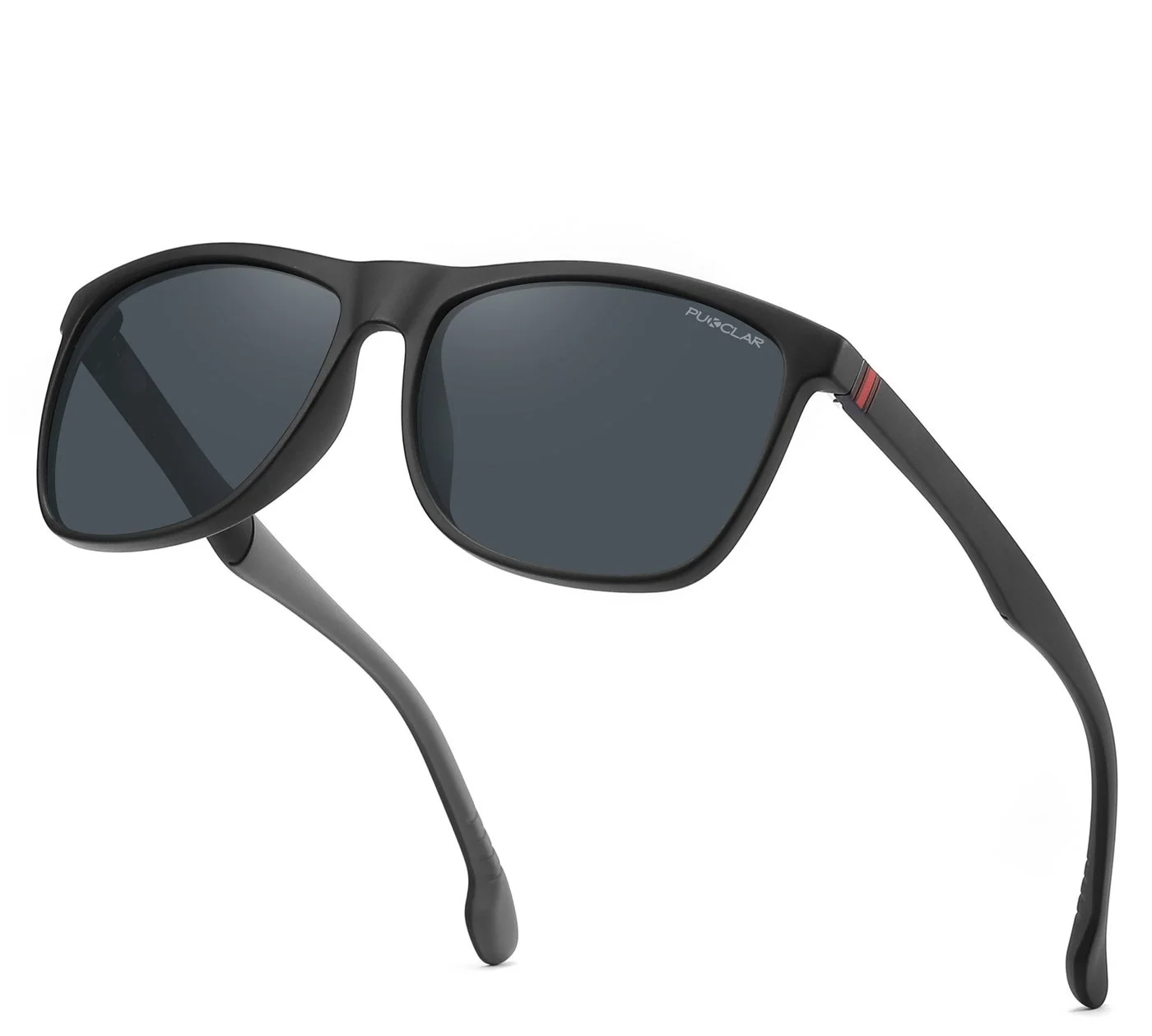 Premium Polarized Sunglasses for Men Lightweight TR90 Frame UV400 Protection (Black, One Size) s5psz