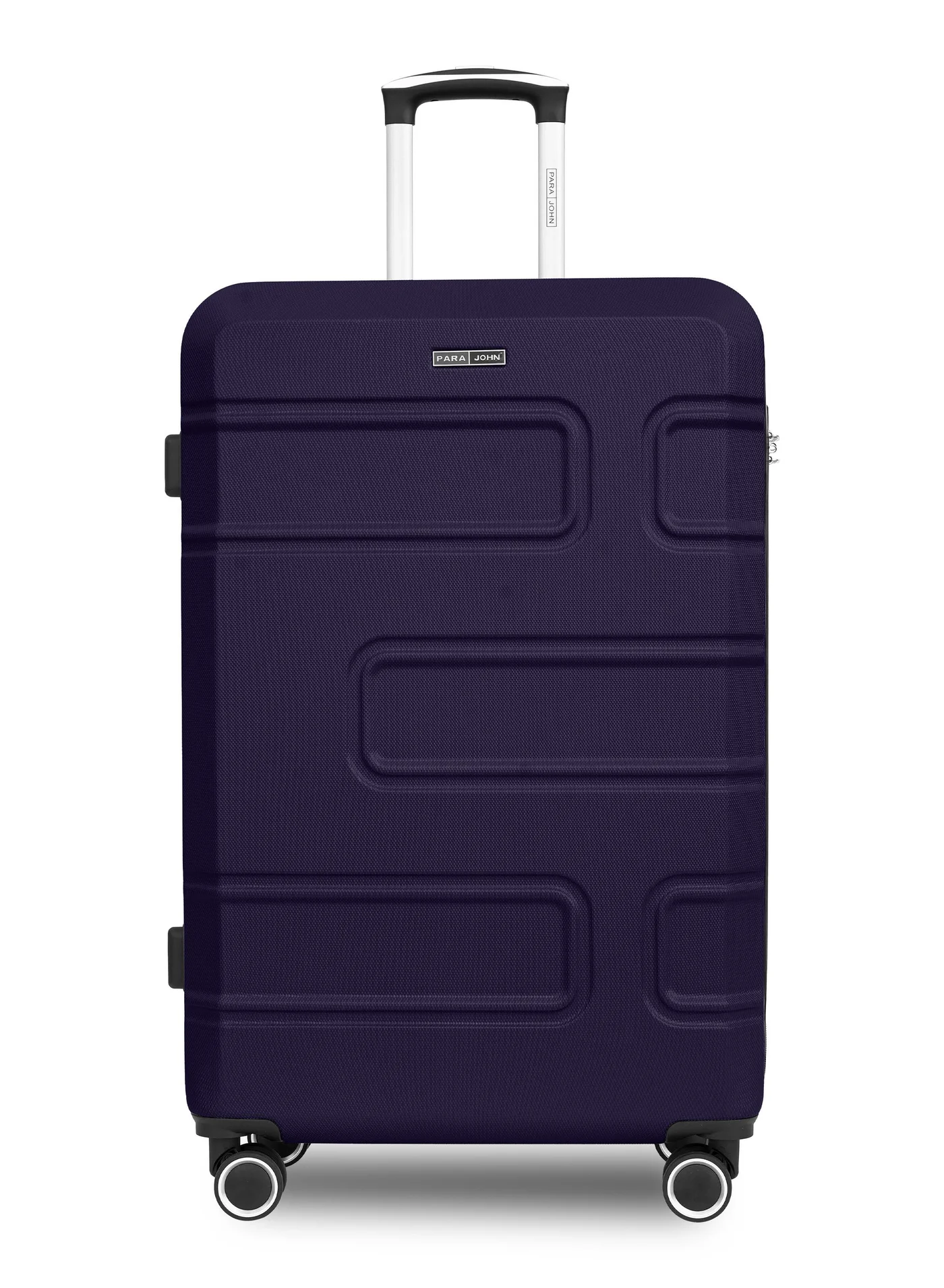 PARAJOHN Large Hardside Spinner Luggage Trolley Lightweight ABS Suitcase with 4 Wheels (Navy, 28 Inch) 9l1jn