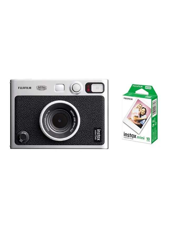 Hybrid Instant Camera with Digital Preview and Creative Modes (Black, 10-Film Pack) 8wo8x