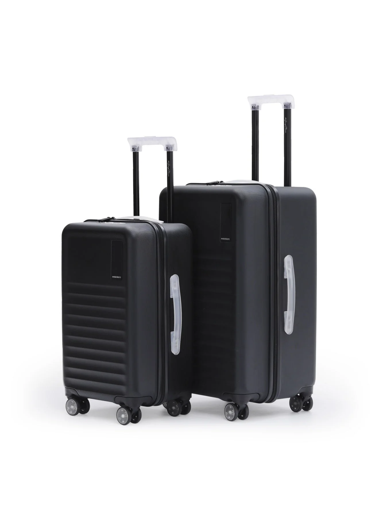 Premium Hardshell Luggage Set 2-Piece Trunk Suitcase with TSA Lock and Silent Wheels (Black, 40L and 70L) bc2fy