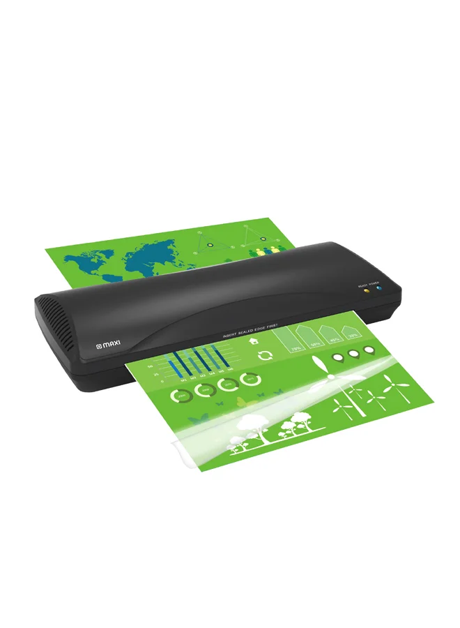 Maxi A3 Laminator Machine Professional Thermal Laminating System for Office and Home Use (Black, 1 Unit) c70ox