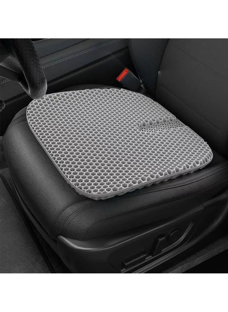 Arabest Gel Seat Cushion with Non-Slip Cover, Breathable Ergonomic Support for Office Chair, Car, and Wheelchair (Black, 45 x 35 x 3 cm) oexcf