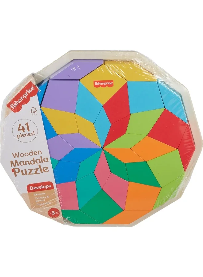 Premium Wooden Mandala Geometric Puzzle Set (40 Pieces) Educational Toy for Kids 1fod0