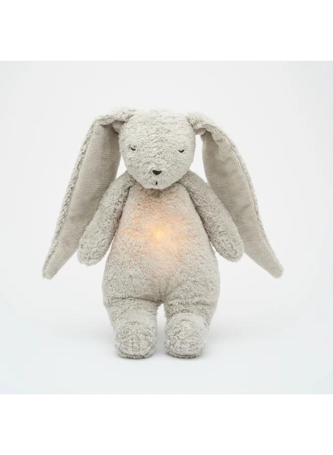 Organic Humming Bunny Sleep Soother with Night Light (Gray, 28 cm) 1vhff