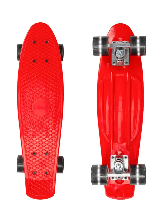 Ziggy LED Light Up Mini Cruiser Skateboard with Aluminum Trucks and PU Wheels (22 inch) fprnl