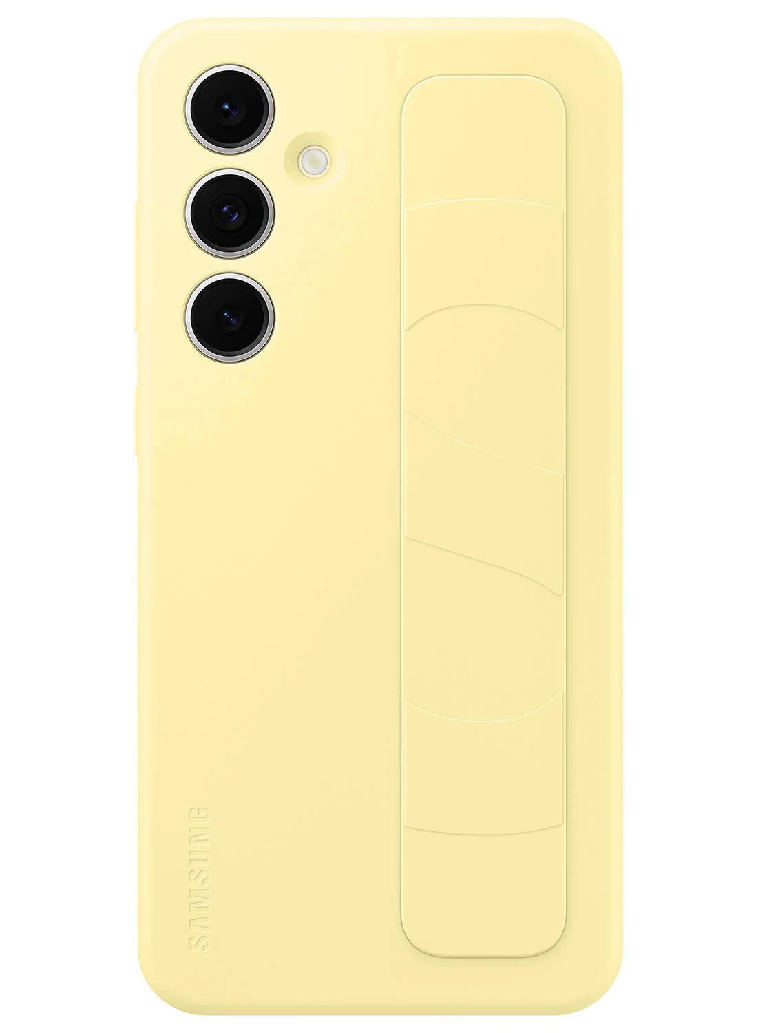 Ultra-HD Standing Grip Protective Case for Smartphone (Yellow, Silicone) 49t0w