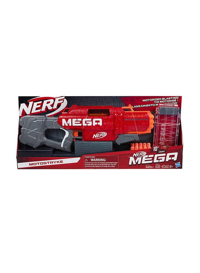 Motorized Foam Dart Blaster with 10-Dart Clip and Mega Darts (10-Dart Capacity, 1 Set) xkd3w