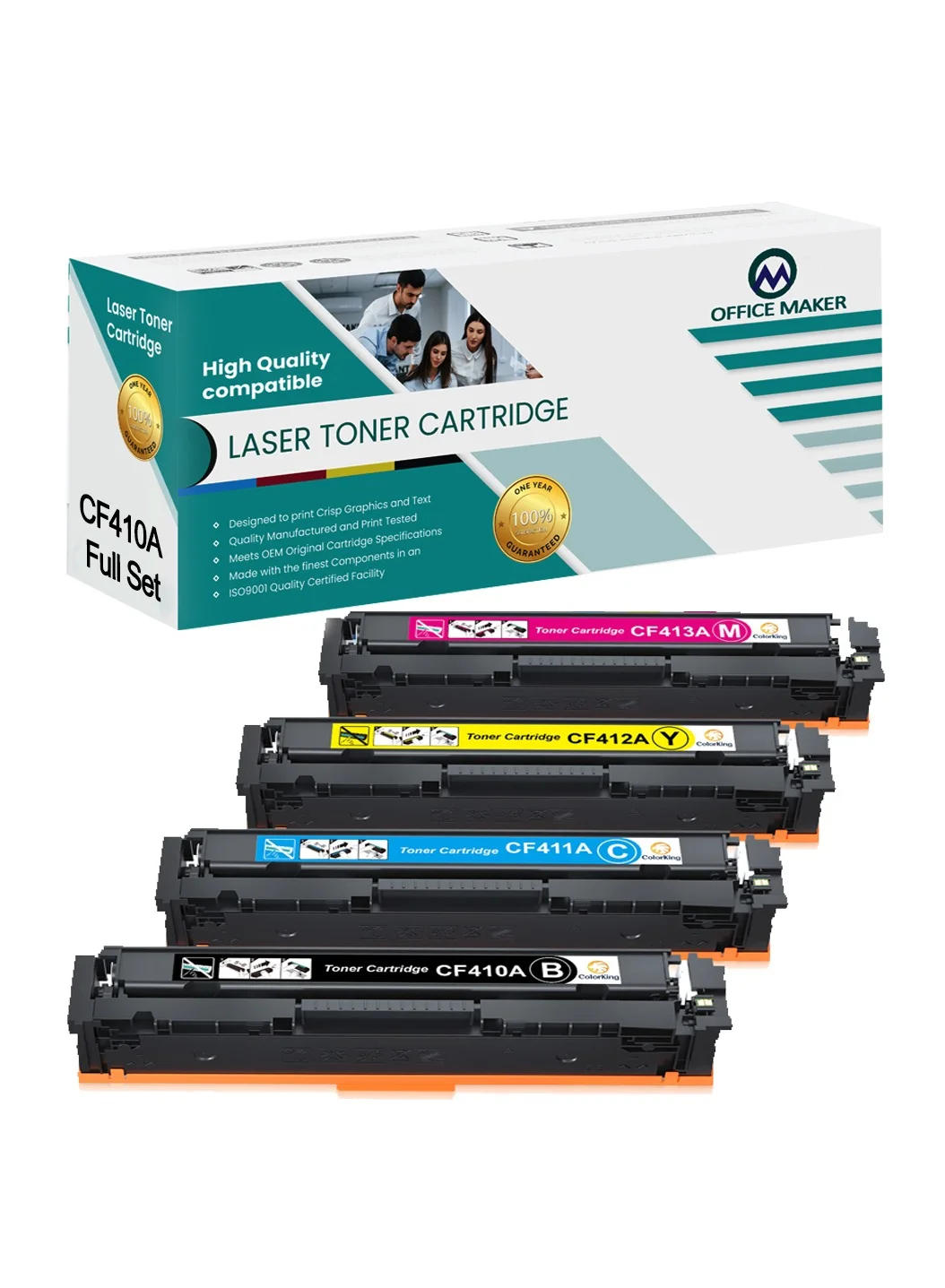 Premium Laser Printer Toner Cartridge Set (Black, Cyan, Magenta, Yellow, 4 Pack) 99vn2