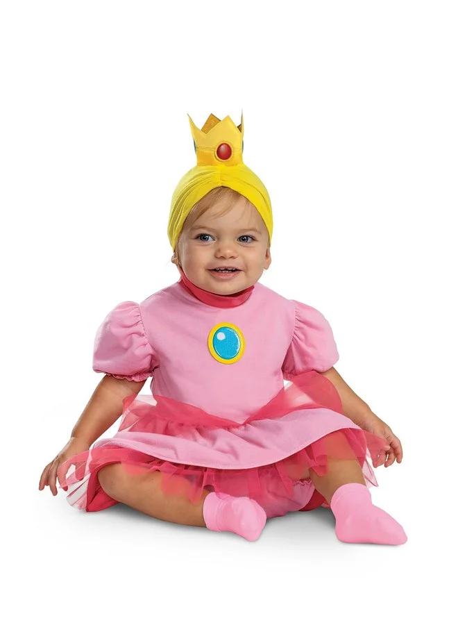 Infant Princess Peach Costume Premium Character Dress for Babies (Pink, 12-18 Months) njrb2
