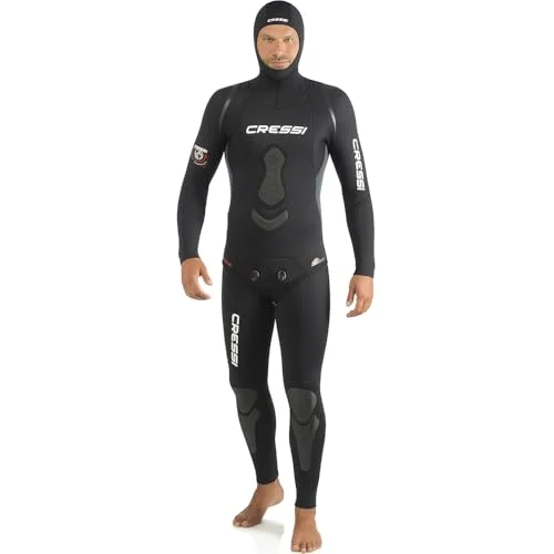 Premium Apnea Diving Wetsuit 5mm Thickness Professional Thermal Protection for Freediving (Black, 5mm) cyq6l