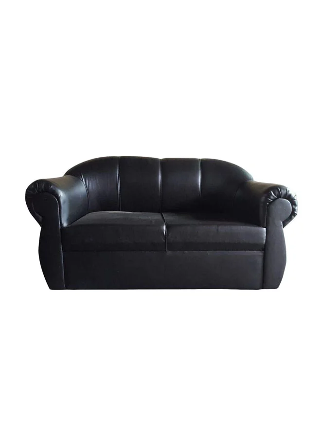 Premium 2-Seater Living Room Sofa Modern Upholstered Couch (Black, 150x94x80cm) omkfe