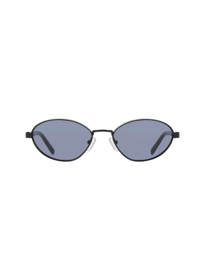 Premium Full Rim Metal Sunglasses Lightweight Modern Eyewear for Women (Satin Black, 53mm) bjr0r