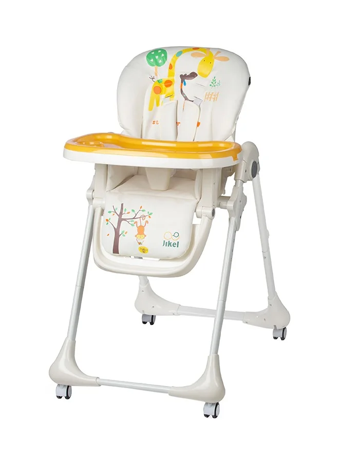 Jikel Tron Adjustable Highchair with Removable Tray and Aluminum Frame (6 Months to 3 Years) qzehs