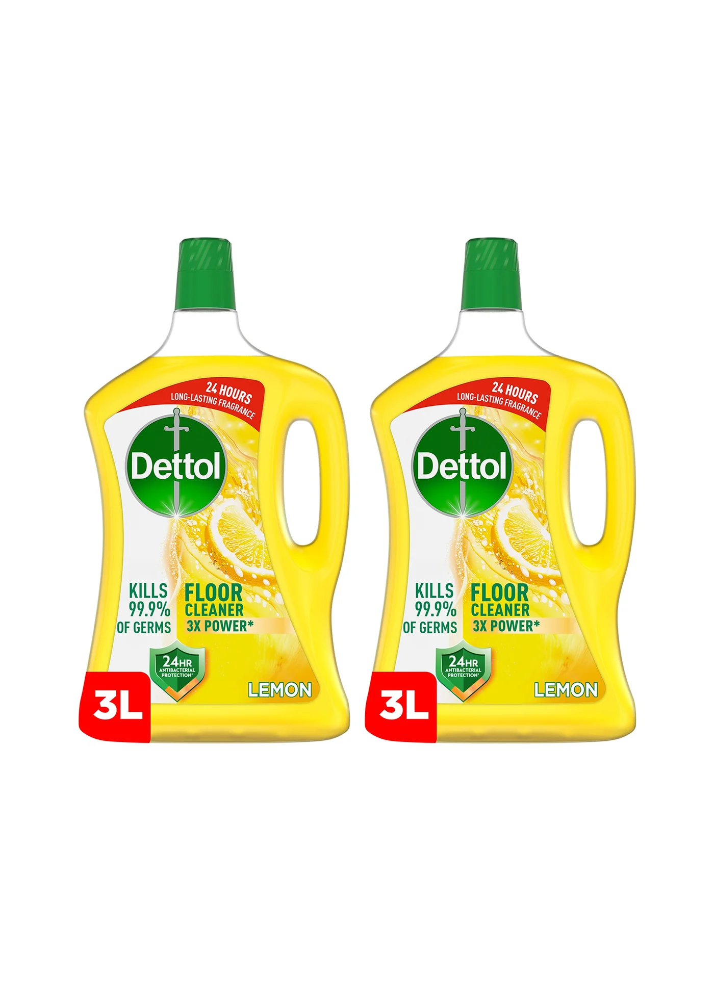 Premium Antibacterial Floor Cleaner Lemon Scented Deep Cleaning Solution (2 x 3L) 2mpya