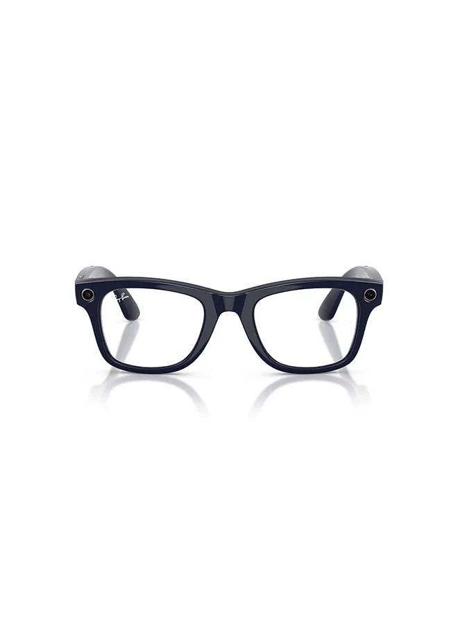 Premium Wayfarer Style Sunglasses Shiny Cosmic Blue Frame with Photochromic Sapphire Transitions Lens (Standard Fit) u8lls
