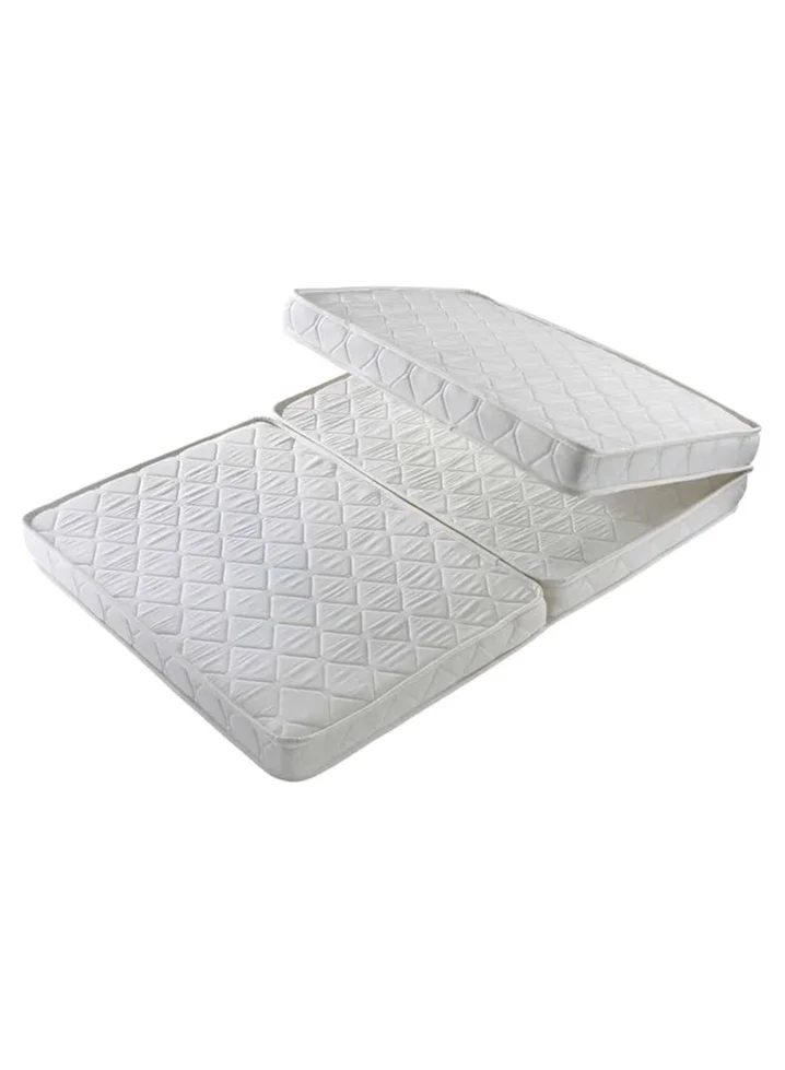 Premium Portable Quilted Folding Mattress Orthopedic Support (White, 180x90x7 cm) lpw2t