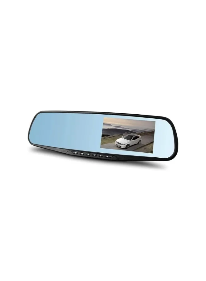 Dreamzon Vehicle Blackbox DVR Rearview Mirror Camera (4.3-inch LCD, Dual Channel, Full HD 1080P) Front and Rear Car Dash Cam Recorder okyta