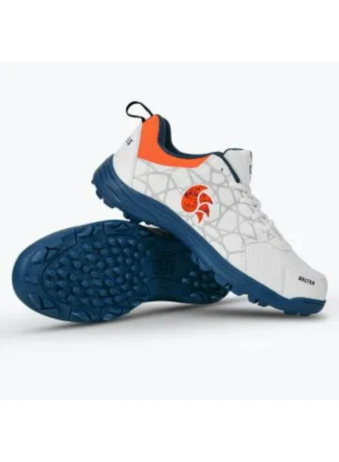 DSC Belter Cricket Shoes Premium Mesh Lightweight Athletic Footwear for Men and Boys (White, 42 EU) p22y0