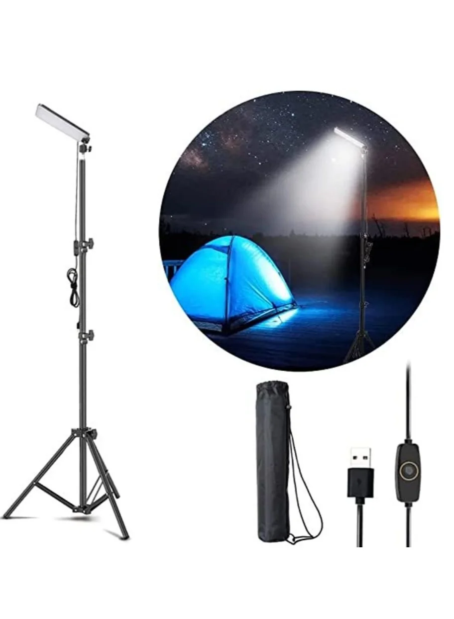 Outdoor.Market Portable LED Camping Light with Telescopic Stand (Waterproof, USB Powered, 120 cm) bye4z