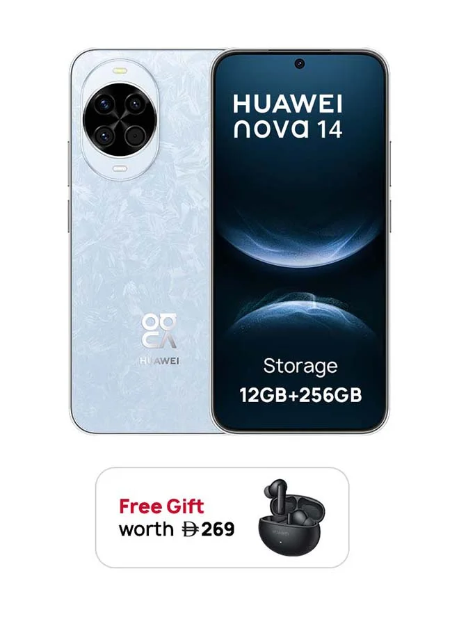 Smart Nova 14 Dual SIM Smartphone 12GB RAM 256GB Storage 6.7-inch Display 5500mAh Battery (Crystal Blue) fz53a