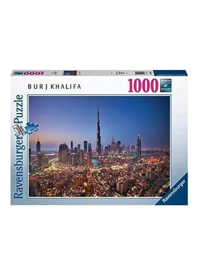 Premium Downtown Dubai Skyline Jigsaw Puzzle 1000 Pieces Burj Khalifa Night View (37.3x27.3x5.5cm) tpzp6