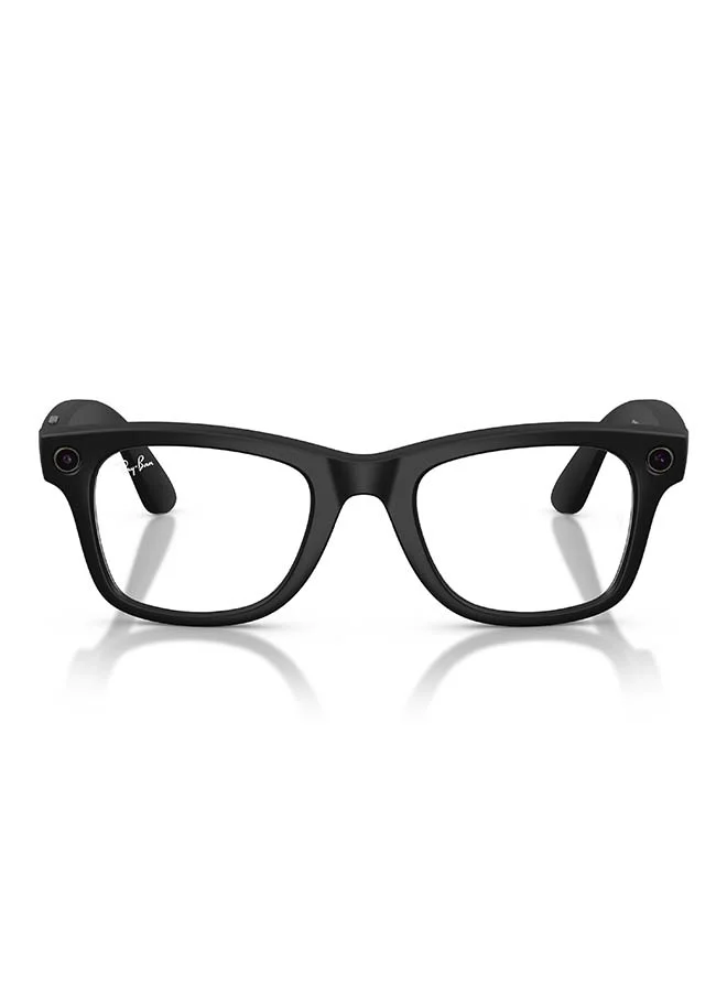 Premium Wayfarer Style Smart Glasses with Photochromic Transitions Lenses (Matte Black, Large) zxq6d