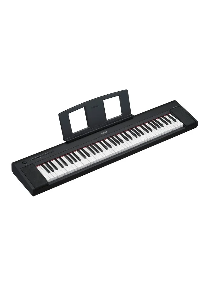 Portable 76-Key Digital Piano Keyboard Professional Weighted Action Instrument (Black) hzciz