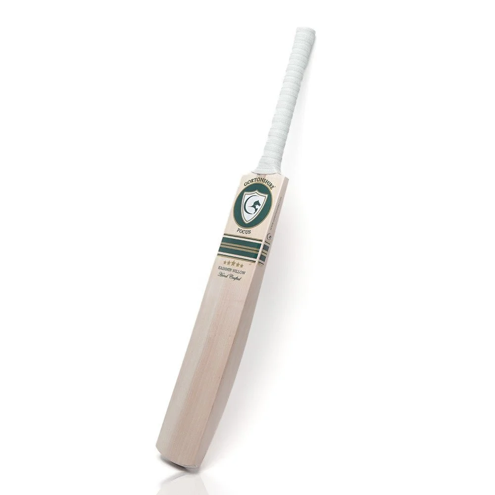 Gortonshire Focus Kashmir Willow Cricket Bat Professional Grade (Short Handle) 8j41p