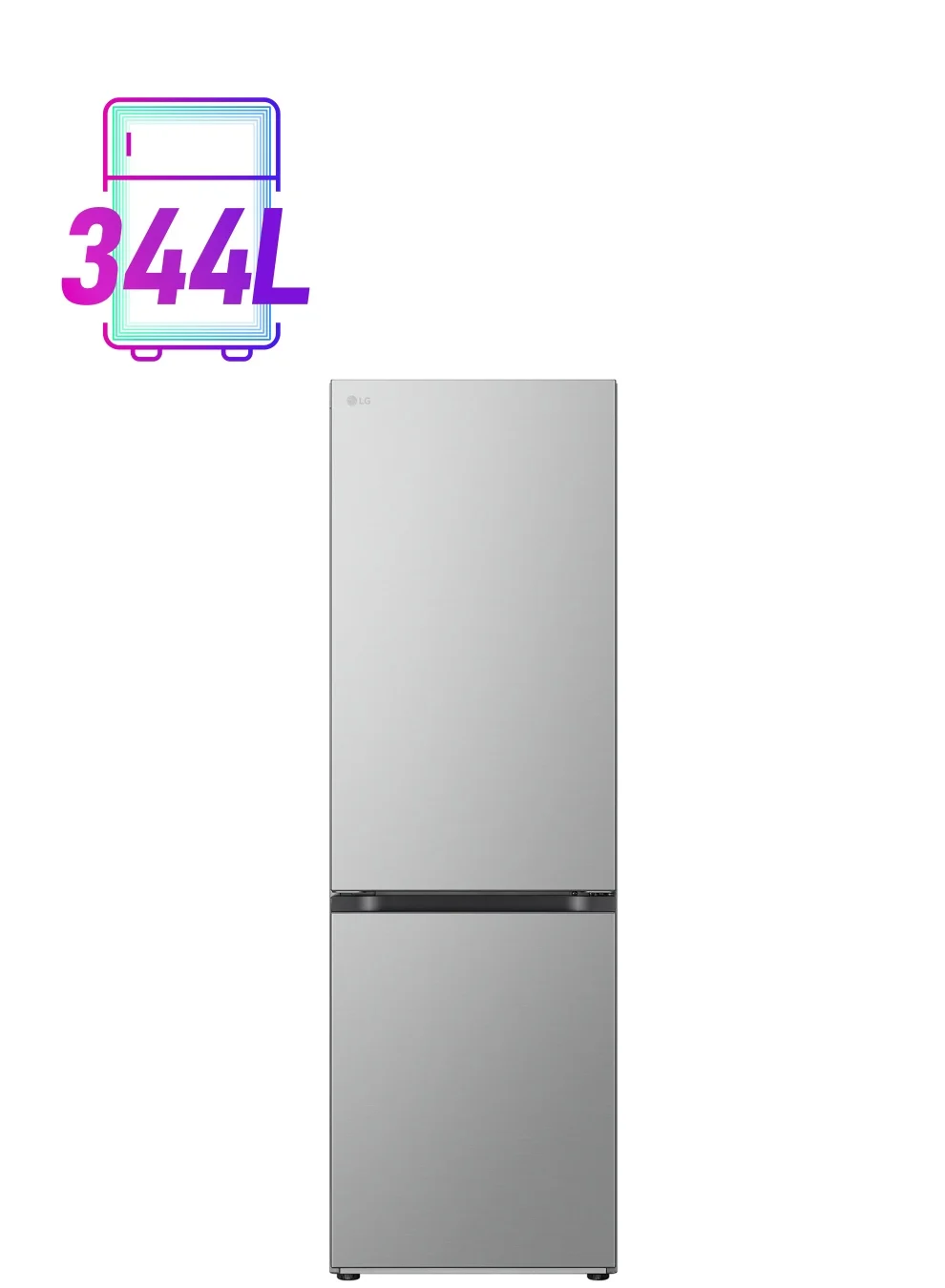 Ultra-HD Bottom Freezer Refrigerator 344L Net Capacity Premium Stainless Steel Finish (Matte Black) iih3f