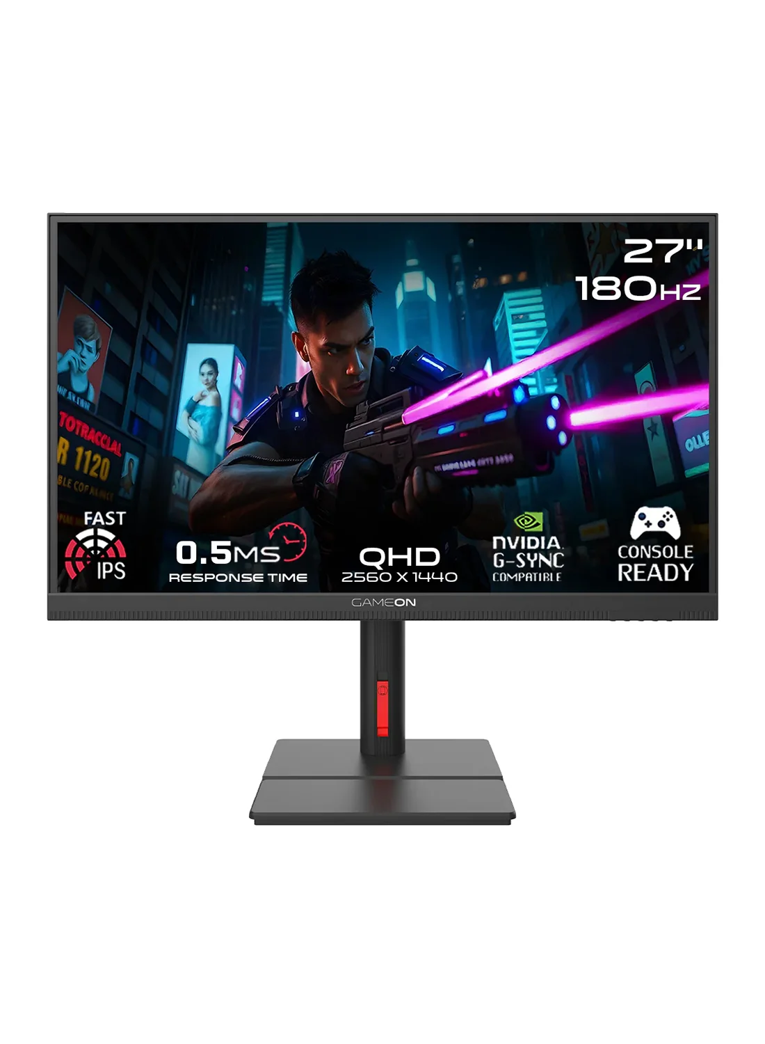 GAMEON Midnight Signature Series 27-inch Mini LED Gaming Monitor 2K QHD Fast IPS 180Hz 0.5ms HDMI 2.1 (Black, 68.58 cm) 7yp7h