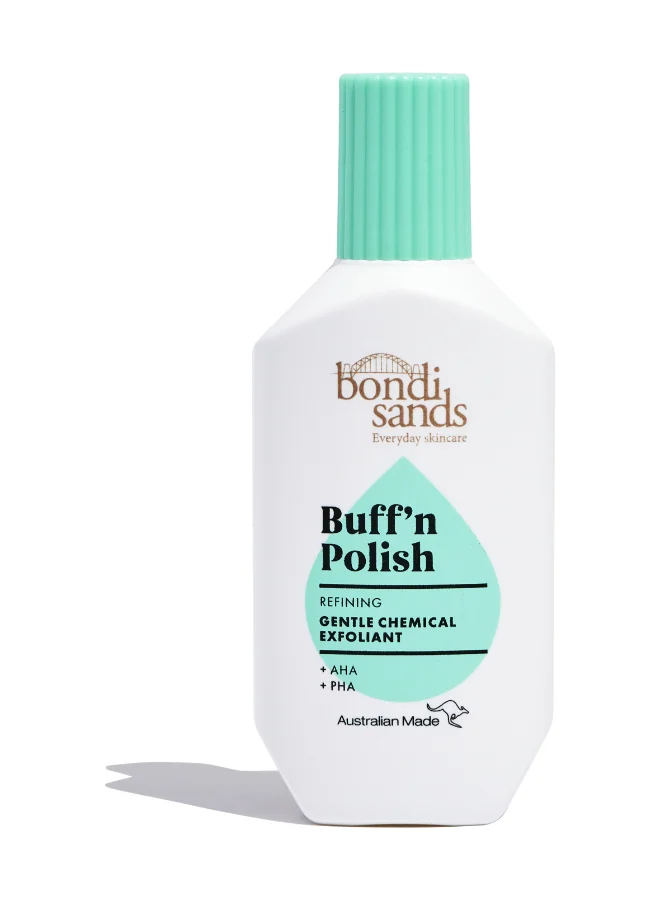 BONDI SANDS Buff N Polish Chemical Exfoliant AHA BHA Liquid Face Serum for Radiant Skin (30 mL) 74q81