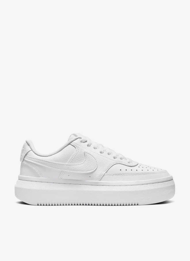 Athletic Court Vision Alta LTR Premium Leather Sneakers for Women (White, 38 EU) zo8vf