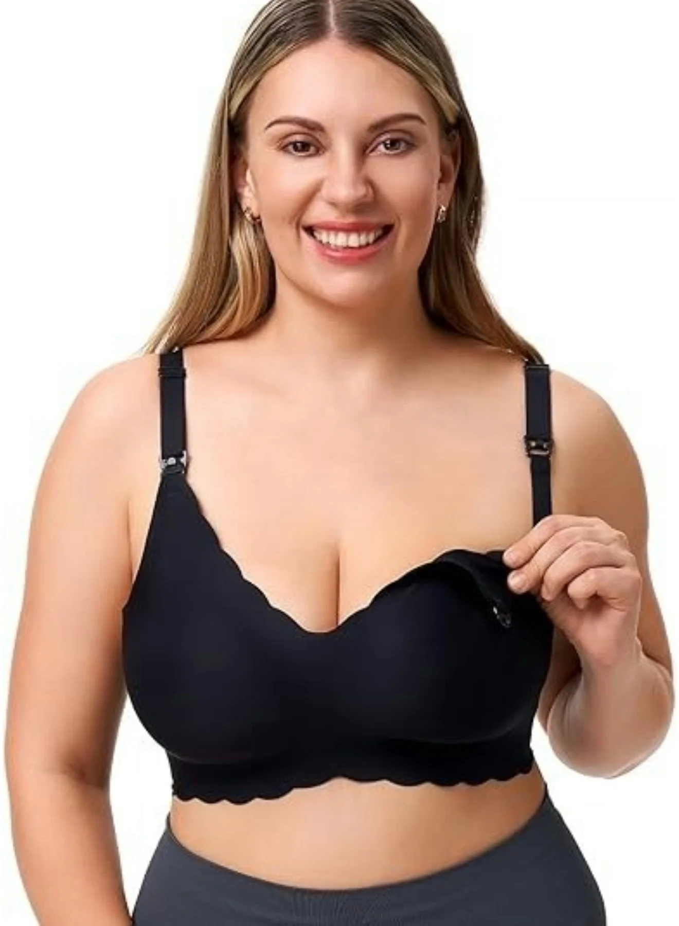Lupantte Seamless Nursing Bra for Breastfeeding and Maternity Comfort (Pack of 1) ylgb9