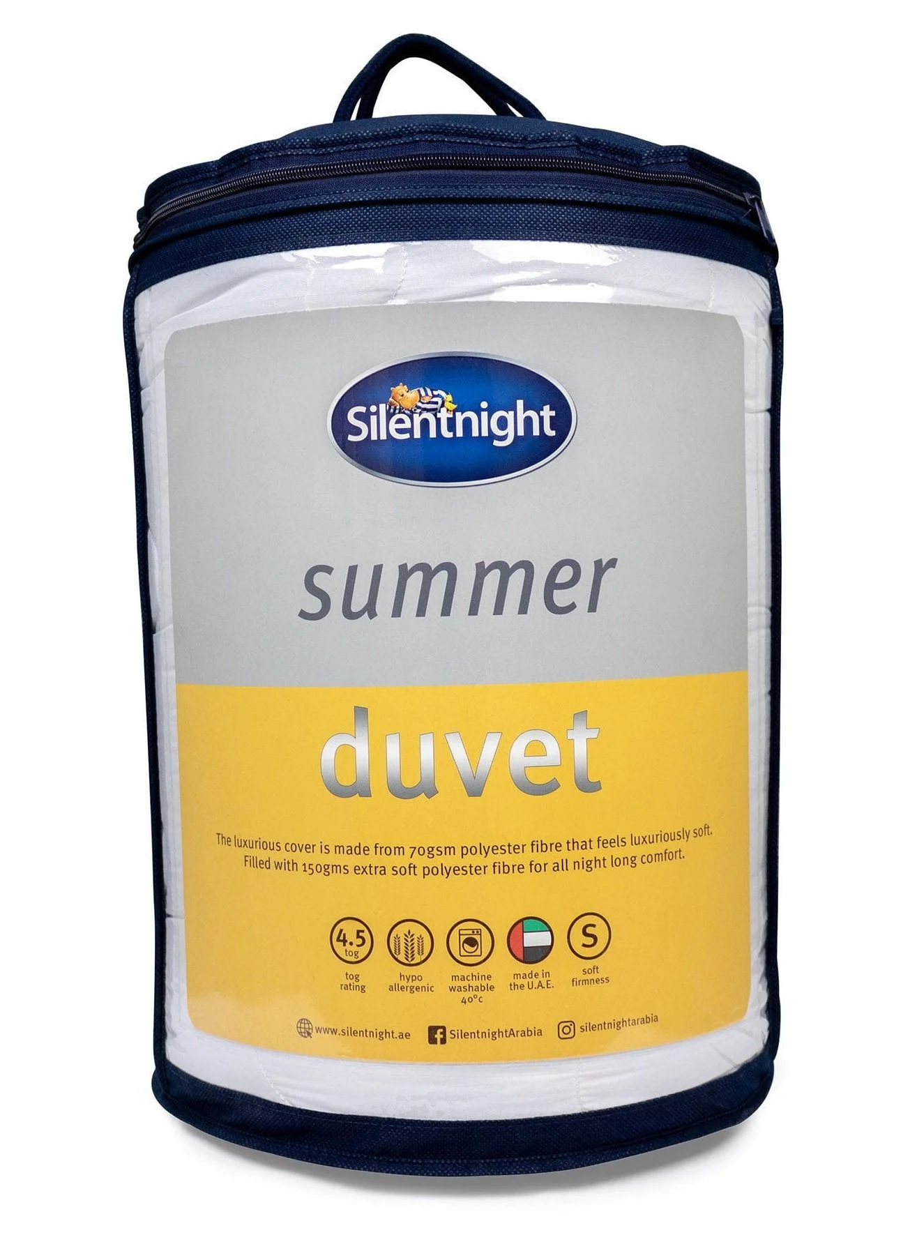 Silentnight Summer Duvet Lightweight Breathable Bedding Comforter (White, 200 cm x 200 cm) ocxkp